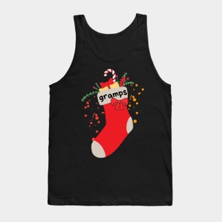 Christmas Stocking With Gramps Label Tank Top